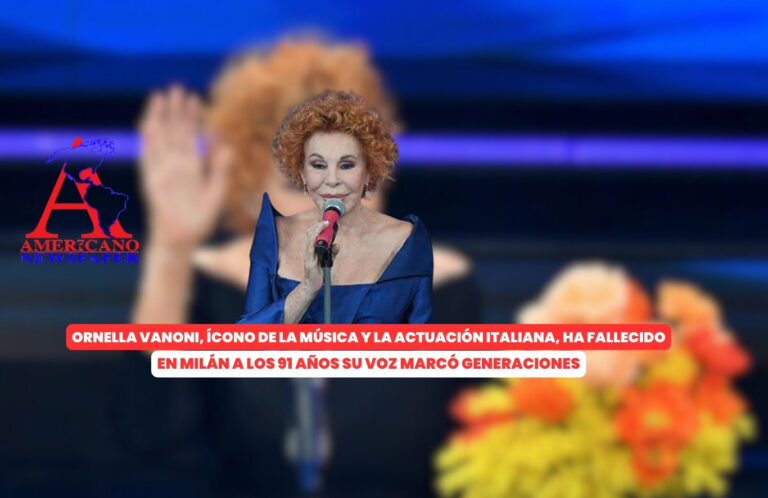 Fallece a los 91 años Ornella Vanoni, una de las voces más emblemáticas y longevas de Italia