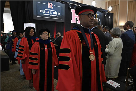 Investidura de William F. Tate IV como el 22.º presidente de la Universidad de Rutgers, el 7 de noviembre de 2025. Cortesía de Nick Romanenko/Universidad de Rutgers