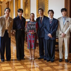 El grupo BTS en Palacio Nacional Mexicano