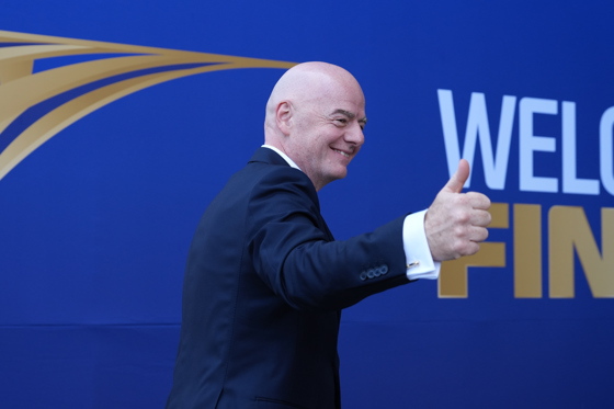 El presidente de la FIFA, Gianni Infantino, en una imagen de archivo durante la final del pasado Mundial de fútbol, en el estadio MetLife en Nueva Jersey (Estados Unidos). EFE/ Angel Colmenares. EFE/ Omar Alonso.