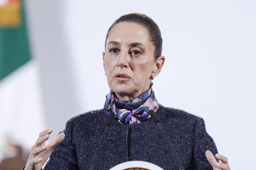 Mexico's President Claudia Sheinbaum participates in a press conference Thursday at the National Palace in Mexico City, Mexico Nov 28, 2024. EFE/ Isaac Esquivel
