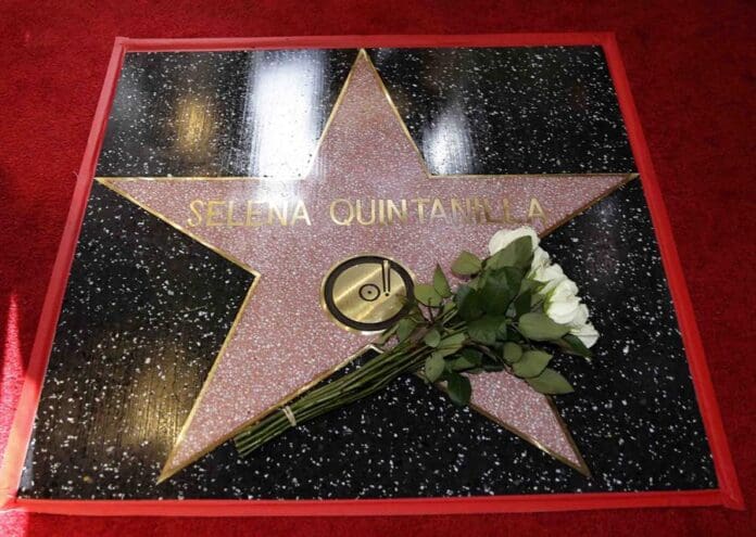 Selena (FILE) The star of late US-Mexican singer Selena Quintanilla is pictured following a posthumous star ceremony on the Hollywood Walk of Fame in Hollywood, California, USA, Nov. 3, 2017. EFE/EPA/MIKE NELSON