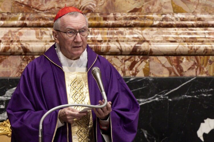 The Vatican's Cardinal Secretary of State Pietro Parolin presides over the Eucharistic Celebration for the Second Synodal Assembly in Saint Peter's Basilica, Vatican City, 01 April 2025. EFE-EPA FILE/ANGELO CARCONI