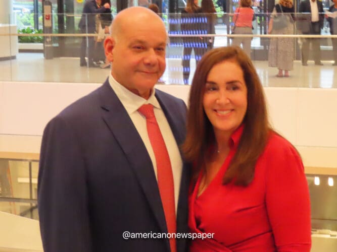 Philanthropists Jack Morris and his lovely wife Sheryl pose for the media during the grand opening of the new Rutgers cancer center that bears their iconic names.