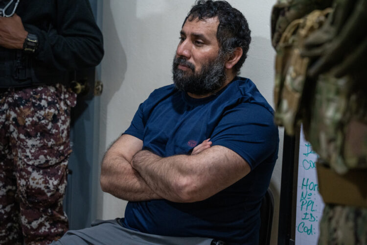 (FILE) Drug trafficker Jose Adolfo Macias Villamar ('Fito') waits upon his arrival at La Roca prison in Guayaquil (Ecuador) Jun. 06, 2025. EFE/ Mauricio Torres