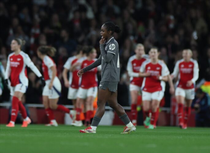 [FILE] Real Madrid's Colombian player Linda Caicedo mourns during the UEFA Women's Champions League quarterfinal match between Arsenal FC and Real Madrid Femenino in London, United Kingdom. EFE/EPA/ISABEL INFANTES