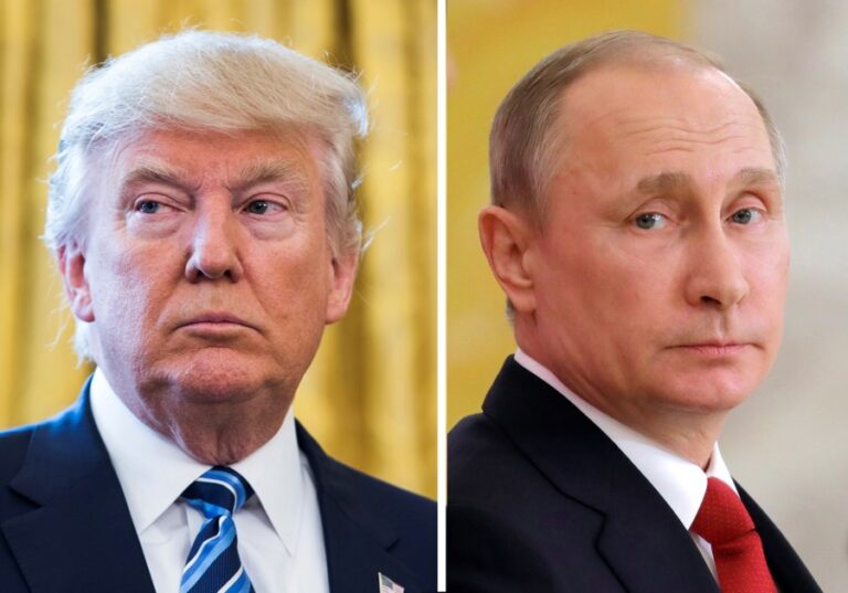 (FILE) A composite photo shows US President Donald J. Trump (L) and Russian President Vladimir Putin (R). EPA/JIM LO SCALZO / SPUTNIK POOL