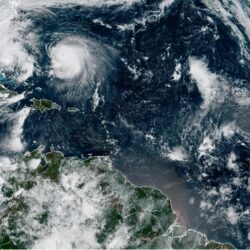 Storm Imelda will bring rain to the southeastern US as Hurricane Humberto subsides.