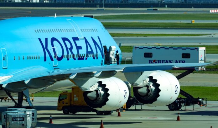 A Korean Air chartered plane prepares to take off from Incheon International Airport, in Incheon, South Korea, 10 September 2025, before its departure for Atlanta to bring back hundreds of South Korean workers of Hyundai Motor Group and LG Energy Solution who remain detained at a detention center in Folkston, Georgia, following a recent immigration crackdown. EFE-EPA/YONHAP / POOL