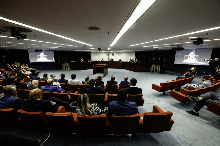 Overview of the trial for the attempted coup by former Brazilian President Jair Bolsonaro and seven other defendants at the Federal Supreme Court in Brasilia, Brazil, Sep. 11, 2025. EFE/ Antonio Lacerda