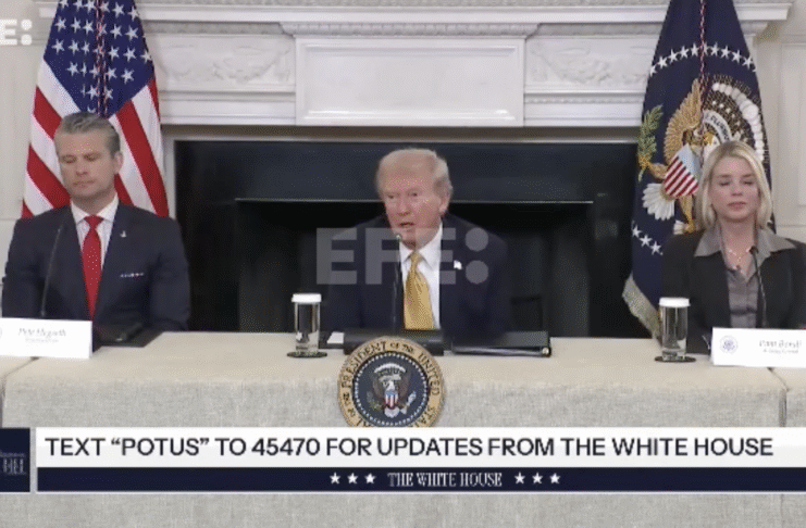 "Don't worry about the West Bank. Israel's not going to do anything with the West Bank," Trump responded during a press conference at the White House.