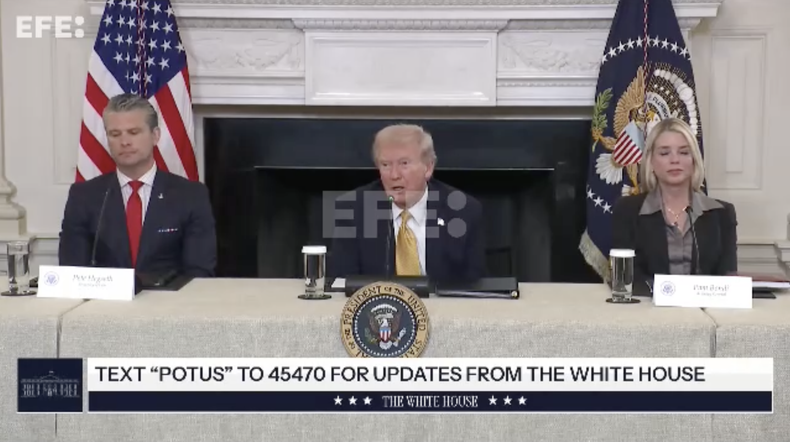"Don't worry about the West Bank. Israel's not going to do anything with the West Bank," Trump responded during a press conference at the White House.