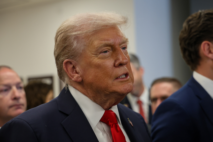 US President Donald Trump arrives in Jerusalem, Israel, 13 October, 2025. EFE/EPA/Israeli Parliament (Knesset)/
