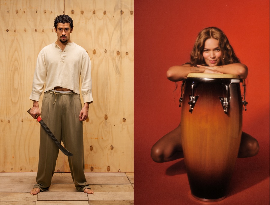 Combo of photographs provided by the Latin Recording Academy showing Puerto Rican singer Bad Bunny and Colombian singer Karol G, who will be performing at the Latin Grammys. Nov. 4, 2025. EFE/ Latin Recording Academy