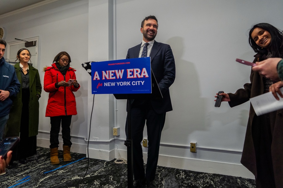 New York City mayor-elect Zohran Mamdani speaks at a press conference inside Bronx Borough Hall during the annual Christmas tree lighting at Lou Gehrig Plaza in the Bronx borough of New York, New York, USA, 05 December 2025. EFE-EPA/MADISON STEWART/FILE
