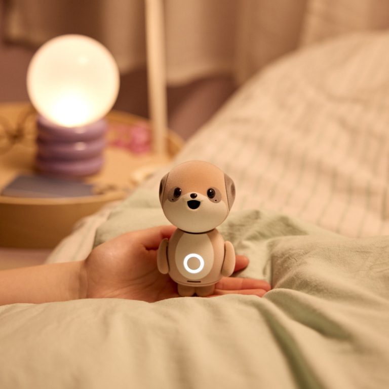 Image from the page of the Japanese electronic company Sharp of its small robot inspired by a mouse that uses the artificial intelligence (AI) of Poketomo. EFE/Sharp