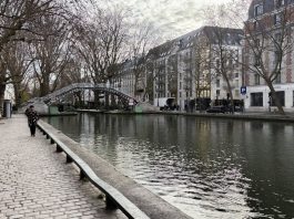 View of the San Martín Canal in Paris, with the Jane Birkin footbridge in the background, which is the oldest bridge on the canal and was named on Saturday, December 13. Dec. 26, 2025. EFE/ Pol Lloberas Cardona