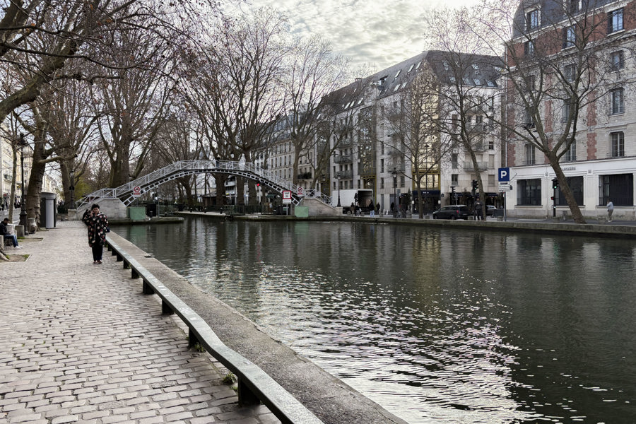 View of the San Martín Canal in Paris, with the Jane Birkin footbridge in the background, which is the oldest bridge on the canal and was named on Saturday, December 13. Dec. 26, 2025. EFE/ Pol Lloberas Cardona