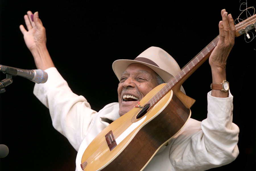 Francisco Repilado of the famous Cuban music group Compay Segundo peforms on the main stage of the Paleo Festival, in Nyon, Switzerland, Friday, 28 July 2000. EPA PHOTO KEYSTONE/FABRICE COFFRINI/FILE
