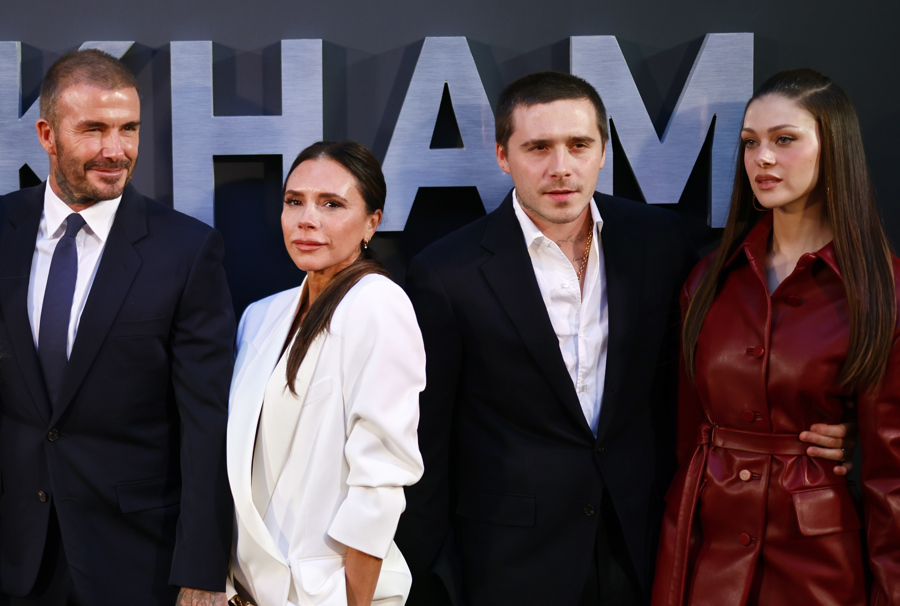 (FILE) (L-R) David Beckham, Victoria Beckham, Brooklyn Peltz Beckham and Nicola Peltz Beckham attend the premiere of 'Beckham' at the Curzon Mayfair, London, Britain, 03 October 2023. EFE/EPA/Tolga Akmen