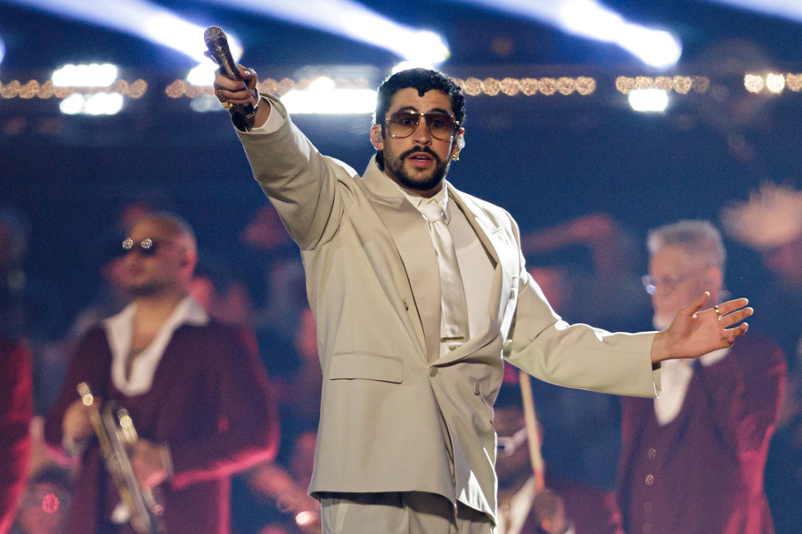 Puerto Rican singer Bad Bunny performs during a concert on his world tour Debí tirar más fotos at the National Stadium in Lima, Peru, 16 January 2026. EFE/ Sebastian Blanco