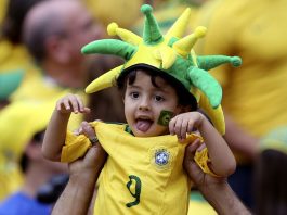 [FILE] A young Brazilian National soccer team supporter cheers up the team against Brazil during their Confederations Cup 2013 soccer match between Brazil and Japan played at the National Stadium of Brasilia, Brazil on 15 June 2013. EFE/Fernando Bizerra Jr