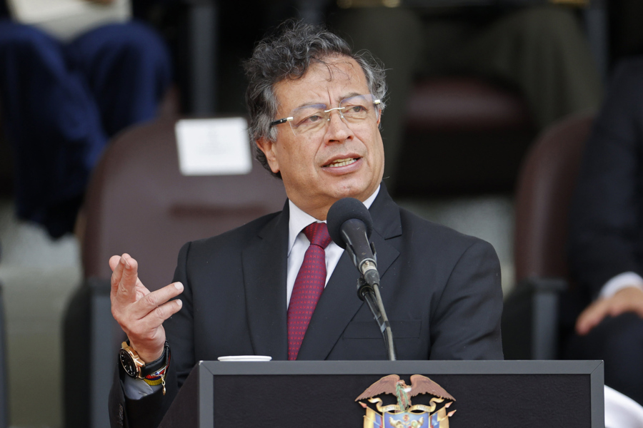(FILE) Colombian President Gustavo Petro in Bogotá, Feb18, 2025. EFE/Mauricio Dueñas Castañeda