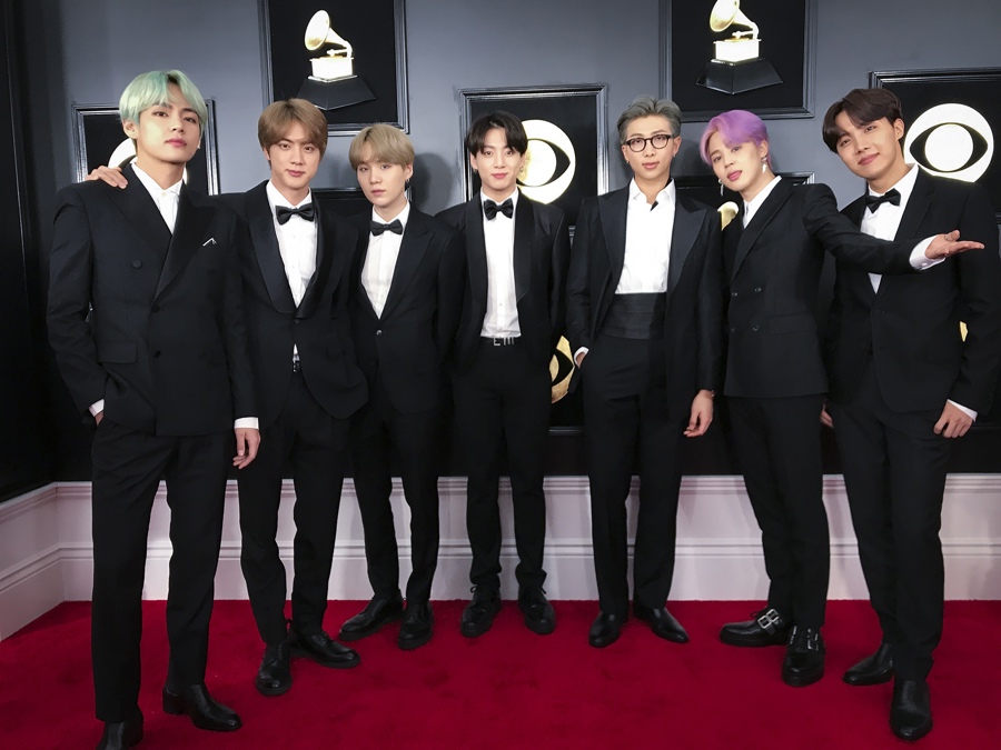 (FILE) The band BTS arrive for the 61st annual Grammy Awards ceremony at the Staples Center in Los Angeles, California, USA, 10 February 2019. EFE/EPA/YONHAP SOUTH KOREA OUT