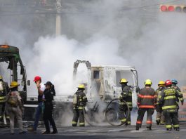 “El Mencho” killed in Jalisco, Mexico Members of the Guadalajara Fire Department attempt to extinguish a burning vehicle on Feb. 22, 2026 in Guadalajara, Mexico. EFE/ Francisco Guasco