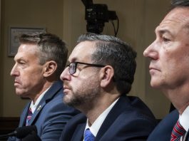 Don’t expect An Ice Apology! Acting Director of US Immigration and Customs Enforcement (ICE) Ted Lyons (R), Director of US Citizenship and Immigration Services (USCIS) Joseph Edlow (C), and Commissioner of US Customs and Border Protection (CBP) Rodney Scott (L) attend an oversight hearing of the Department of Homeland Security in the Cannon House Office Building in Washington, DC, USA, 10 February 2026.. EFE/EPA/JIM LO SCALZO