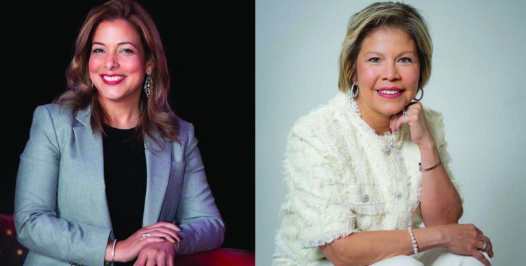 Maria R. Gonzalez (left) of Latino Victory Fund and Patricia Campos Medina, President of Latina Civic Action 