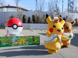 Pokemon characters attend the opening ceremony of PokePark Kanto in Inagi City, Tokyo, Japan, 05 February 2026. EFE-EPA/JIJI PRESS