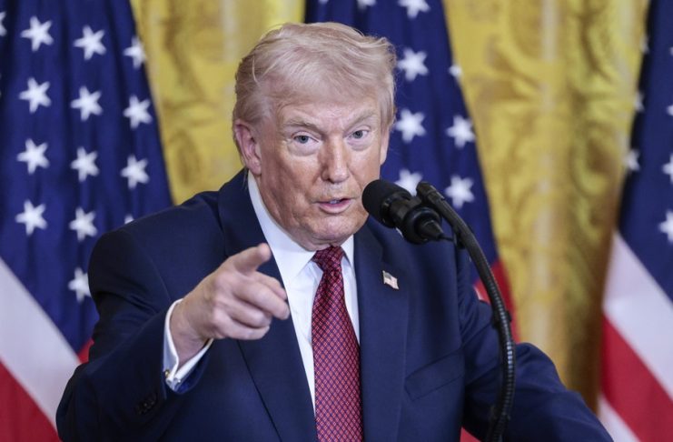 US President Donald J. Trump in the East Room of the White House in Washington, DC, USA, 11 February 2026. EFE/EPA/SHAWN THEW / POOL