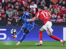 París Saint-Germain’s sensational comeback! Real Madrid's Vinicius Junior (L) scores a goal against Benfica during their UEFA Champions League play-off 1st leg match between Benfica and Real Madrid in Lisbon, Portugal. Feb. 17, 2026. EFE/EPA/MIGUEL A. LOPES