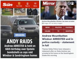 Police arrest former Prince Andrew, brother of British King Charles III