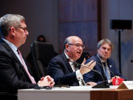 Luque (Paraguay), 14/03/2026.- Inter-American Development Bank president Ilan Goldfajn speaks during a press conference in Luque, Paraguay, 14 March 2026. The IDB concludes its annual meetings with a commitment to increasing the scale and impact of its operations and contributions from the private sector. EFE/EPA/Juan Pablo Pino