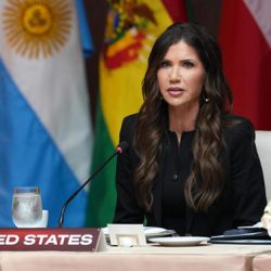 The United States special envoy for the Shield of the Americas, Kristi Noem.