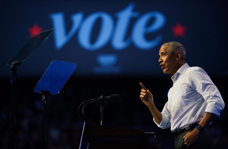 (FILE)- Former US President Barack Obama speaks at a rally in Philadelphia, Pennsylvania, USA, 28 October 2024. EFE/EPA/WILL OLIVER