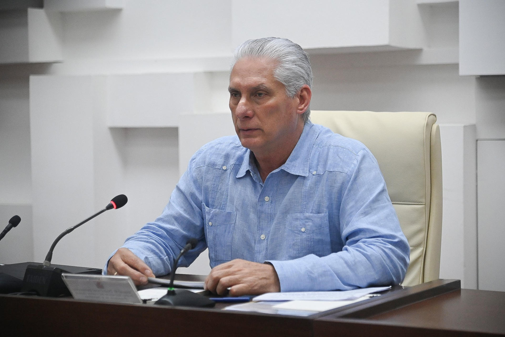Cuban President Miguel Díaz-Canel Bermúdez stated in a recorded message that "Cuba has held talks with representatives of the US government aimed at finding solutions through dialogue to the differences between the two governments." March 13, 2026. EFE/ Office of the President of Cuba -