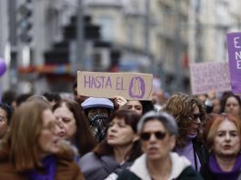 Demonstration organized by the Madrid Feminist Movement (MFM) on March 8, 2026 EFE/Rodrigo Jiménez