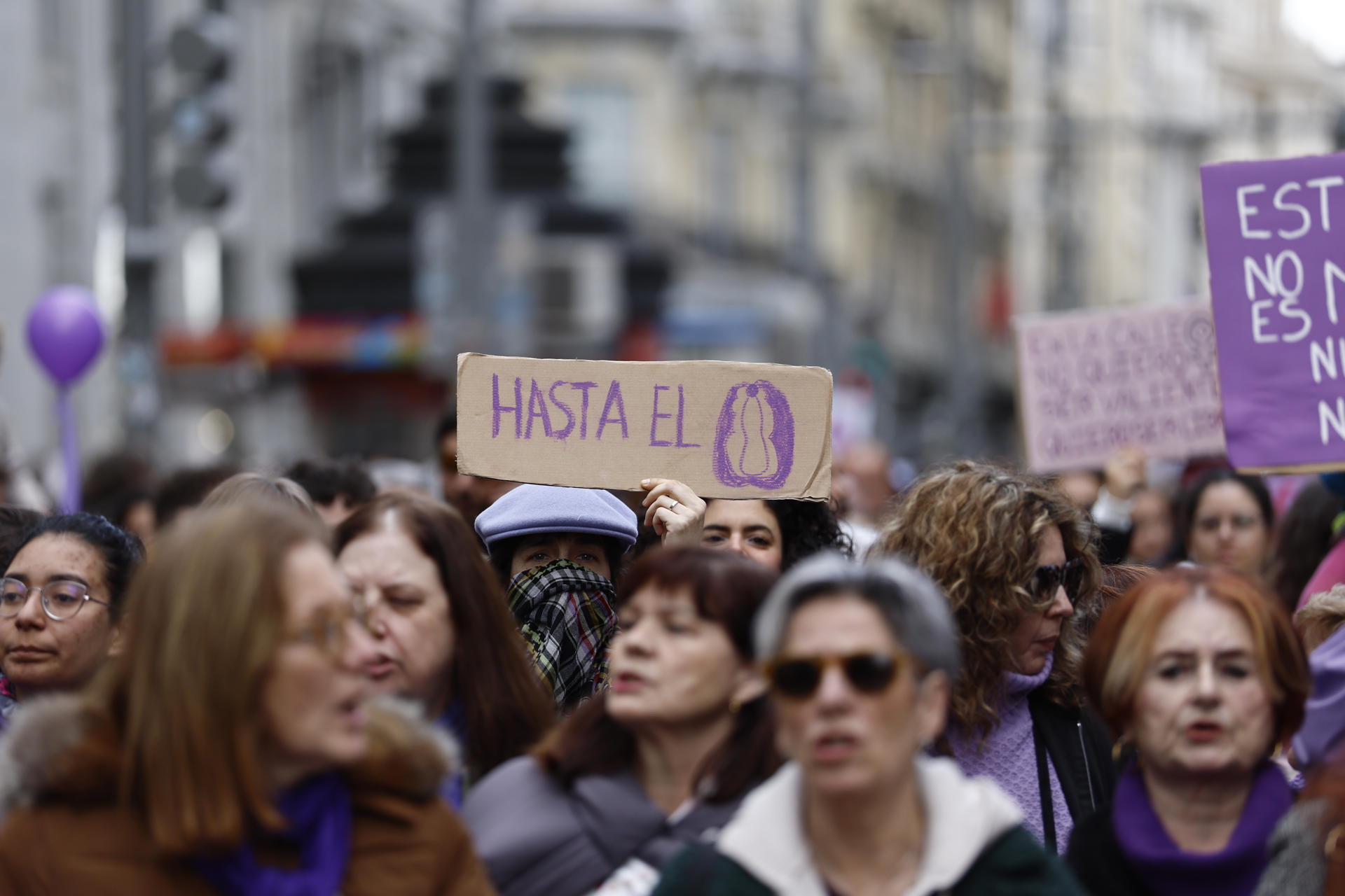 Demonstration organized by the Madrid Feminist Movement (MFM) on March 8, 2026 EFE/Rodrigo Jiménez