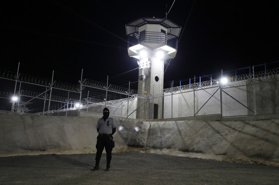 (FILE) Photograph of guards inside the Terrorism Confinement Center (CECOT), the new prison built by the government of El Salvador, in Tecoluca, El Salvador, Feb. 3, 2026. EFE/ Rodrigo Sura