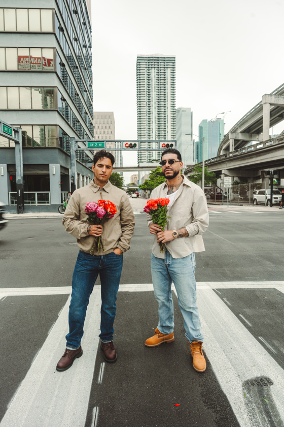 Photograph provided by Paola España Comunicaciones showing Colombian singers Maluma (left) and Ryan Castro, who released the song 'Pa' la seca', a fusion of reggaeton and dancehall. EFE/Paola España Comunicaciones