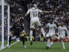 (FILE) Real Madrid's Kylian Mbappe in action during the Spanish LaLiga soccer match between Real Madrid and Girona FC, in Madrid, Spain, 10 April 2026. EFE/EPA/JUANJO MARTIN
