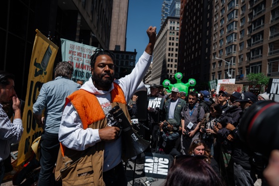 Activists shout during a Hand Off NYC protest against Immigration and Customs Enforcement (ICE) operations, outside the Jacob K. Javits Federal Building in New York, New York, USA, 12 May 2026. EFE-EPA/OLGA FEDOROVA/FILE