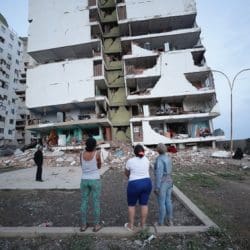 The cry for help in a devastated city in Venezuela awaiting rescuers.
