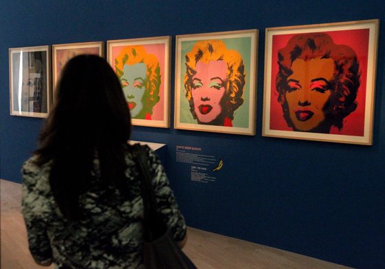 Marilyn Monroe seen by Andy Warhol. EPA/STEPHEN MORRISON