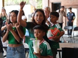 Fans from Mexico watch the match between Mexico and South Africa on June 11, 2026 in San Diego, California (United States). EFE/Omar Alonso