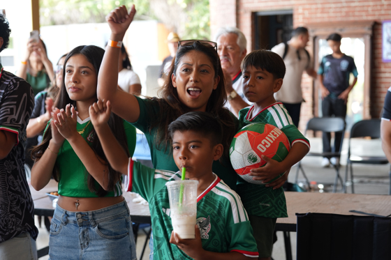Fans from Mexico watch the match between Mexico and South Africa on June 11, 2026 in San Diego, California (United States). EFE/Omar Alonso