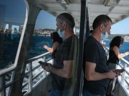 Social Media for News! (FILE) A man checks his phone on ferry in Istanbul, Turkey. EFE/EPA/SEDAT SUNA